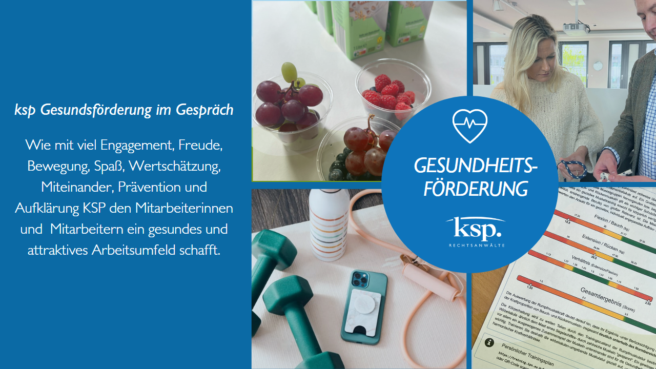 Aktive Gesundheitsförderung Als Erfolgsfaktor - KSP Kanzlei Dr. Seegers ...